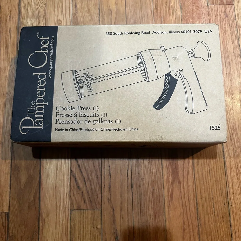 The‎ Pampered Chef Cookie Press 15 Discs 1525 Retired EUC